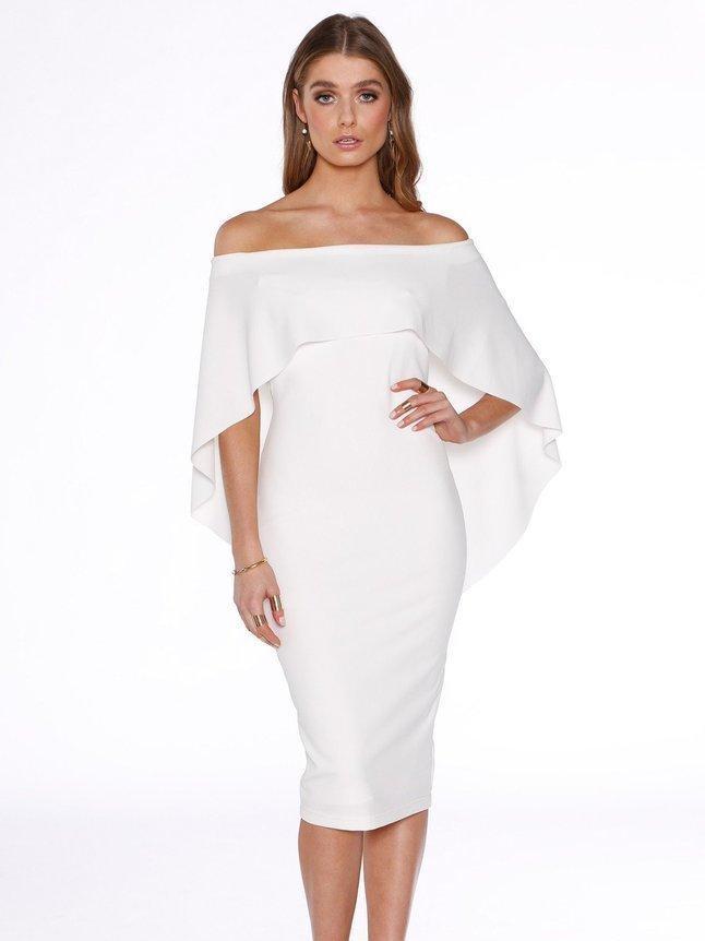 Pasduchas Composure Midi Dress In Ivory Size 8 - Image 2