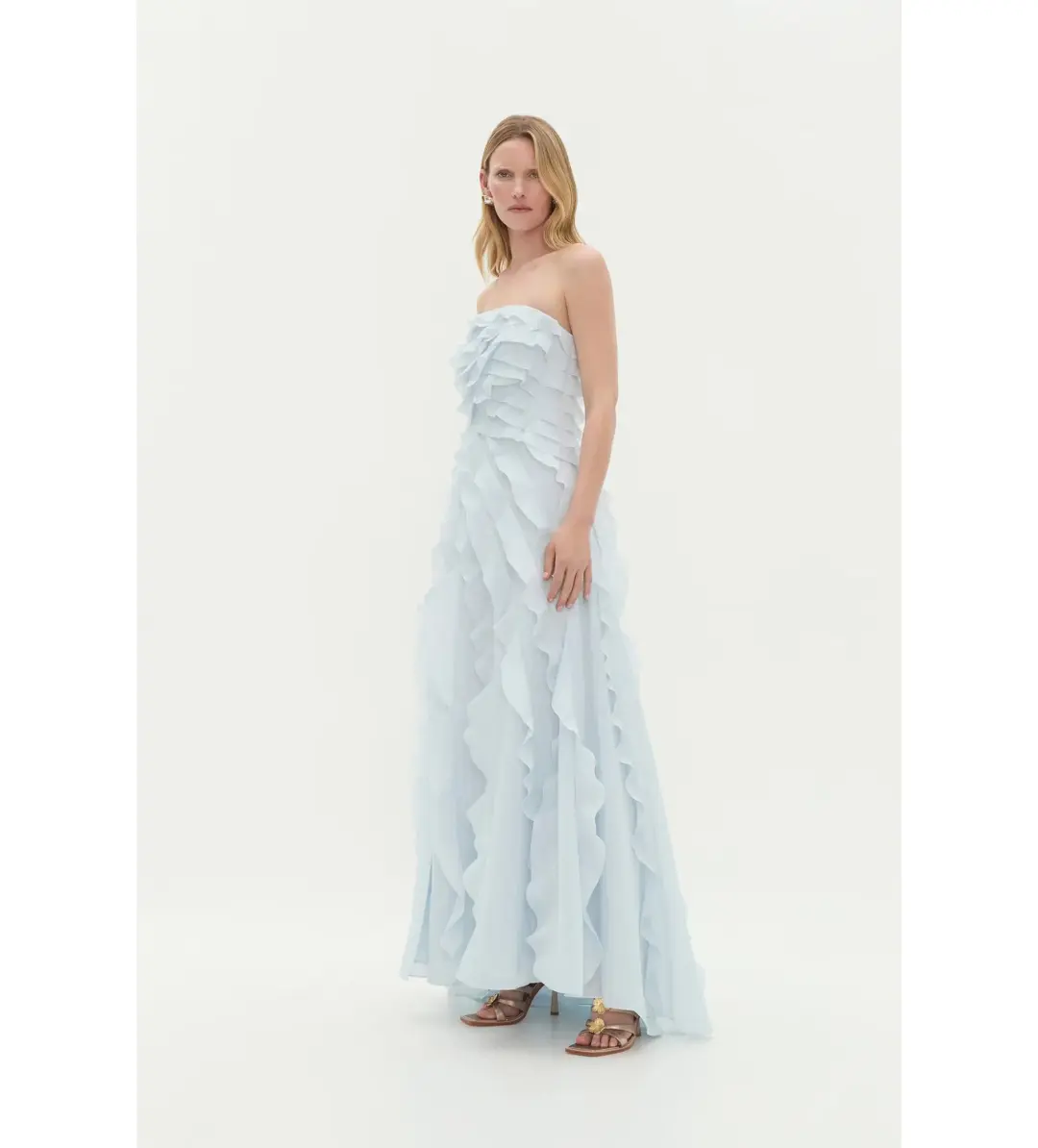 Aje Allairie Gown Pastel Blue Size AU 6 for rent on The Volte - main image