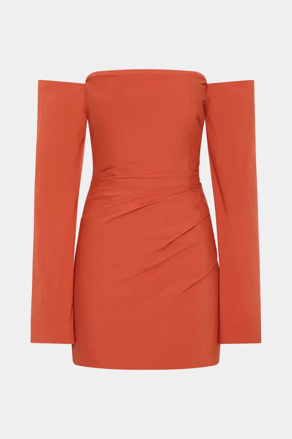 Sir The Label Rossana Off Shoulder Mini Dress Terracotta Size 3 / AU 12 for rent on The Volte - main image
