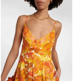 Zimmermann High Tide Picnic Linen Midi Dress Citrus Ikat Size 3 AU 14 for rent on The Volte - image 5