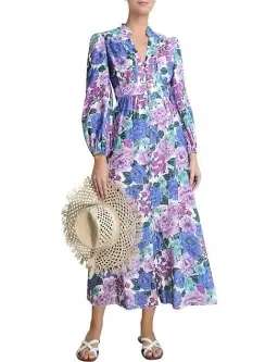 Zimmermann Poppy Plunge Midi Dress Size 2 / AU 12 for rent on The Volte - image 1