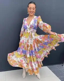 Zimmermann Pattie Wrap Midi Dress Size 3 / AU 14 for rent on The Volte - image 3