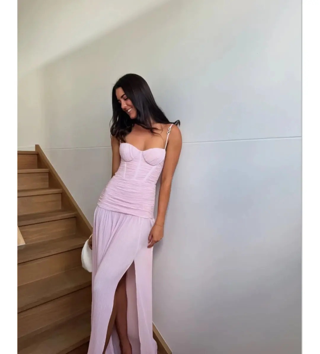 Manning Cartell Double Time Pleat Maxi Dress Hydrangea Size AU 10 for rent on The Volte - main image