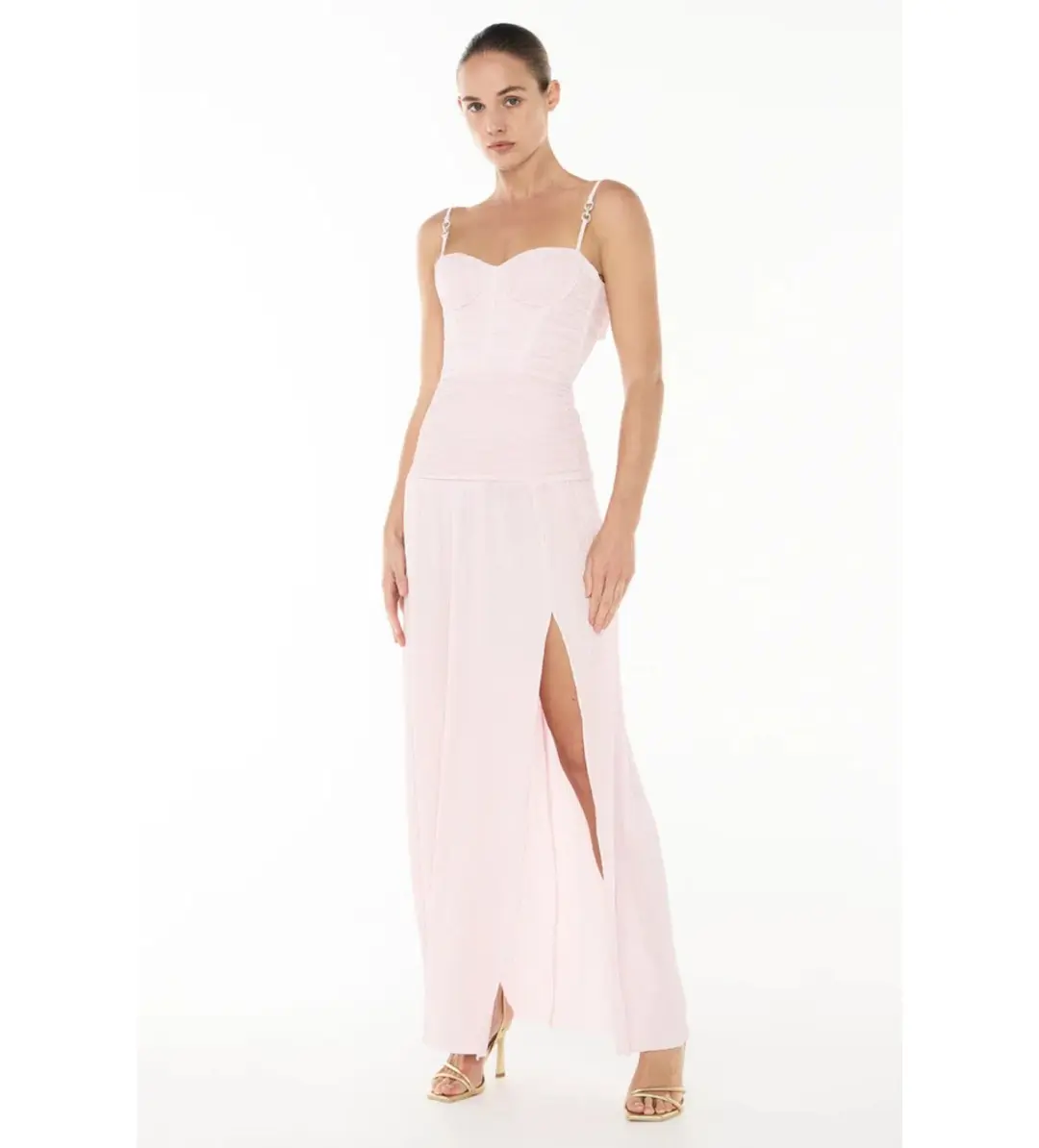 Manning Cartell Double Time Pleat Maxi Dress Hydrangea Size AU 10 for rent on The Volte - main image