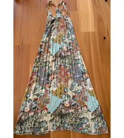 Marnie Skillings Bohemian Silk Maxi Dress Multi Floral Size S AU 8 for rent on The Volte - image 2