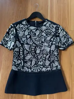 Rahul Mishra Wool and Silk Hand-Knotted Top Print Size S AU 8 for rent on The Volte - image 1