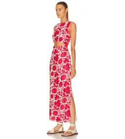 Sir the Label Cinta Cut Out Midi Dress Valentina Floral Size 0 AU 6 for rent on The Volte - image 2