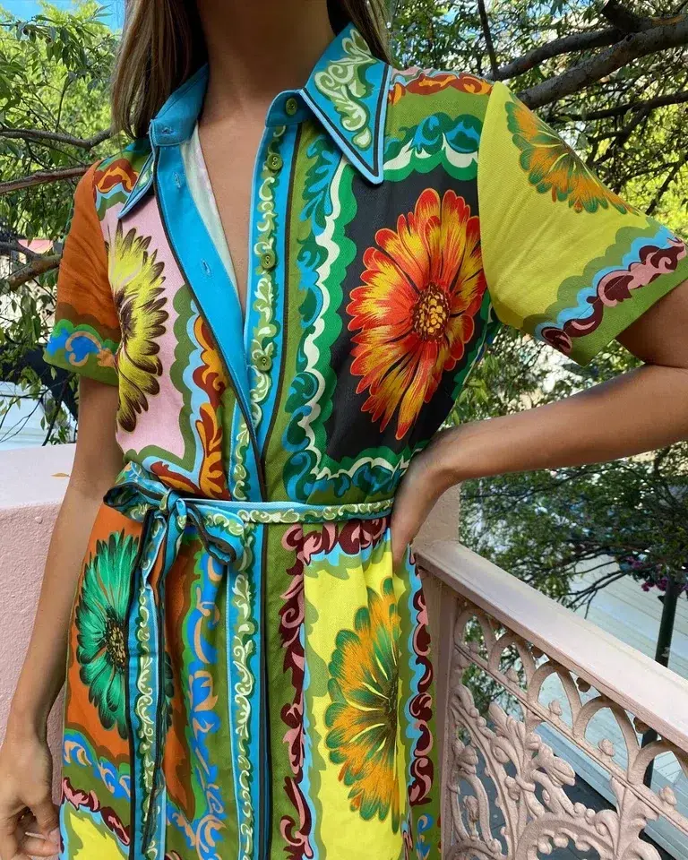 Alemais Disco Daisy Shirt Dress Size AU 14 for rent on The Volte - main image