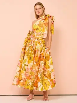 Alemais Silas One Shoulder Gown Floral Size AU 12 for rent on The Volte - image 1