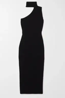 Solace London Black Aria Midi Dress Size S/AU 10 for rent on The Volte - image 3