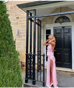 Natalie Rolt Winona Gown Blossom Pink Size 8 for rent on The Volte - image 3