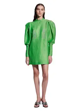 Alemais Dazzle Mini Dress in Green Size AU 8