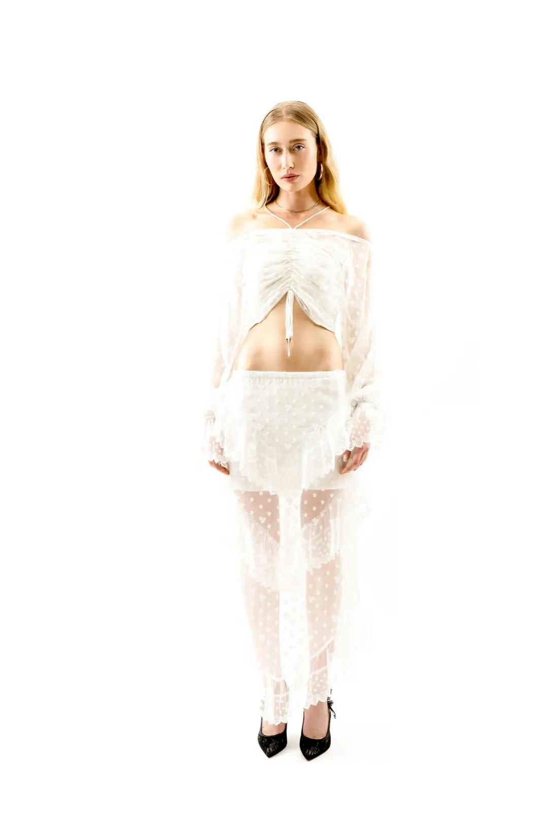 ALICE By Alice McCall Petra Crop Top White Size AU 12 for rent on The Volte - main image