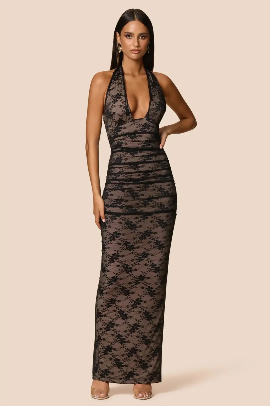 Nookie Arabella Halter Maxi Black Size AU 10 for rent on The Volte - main image