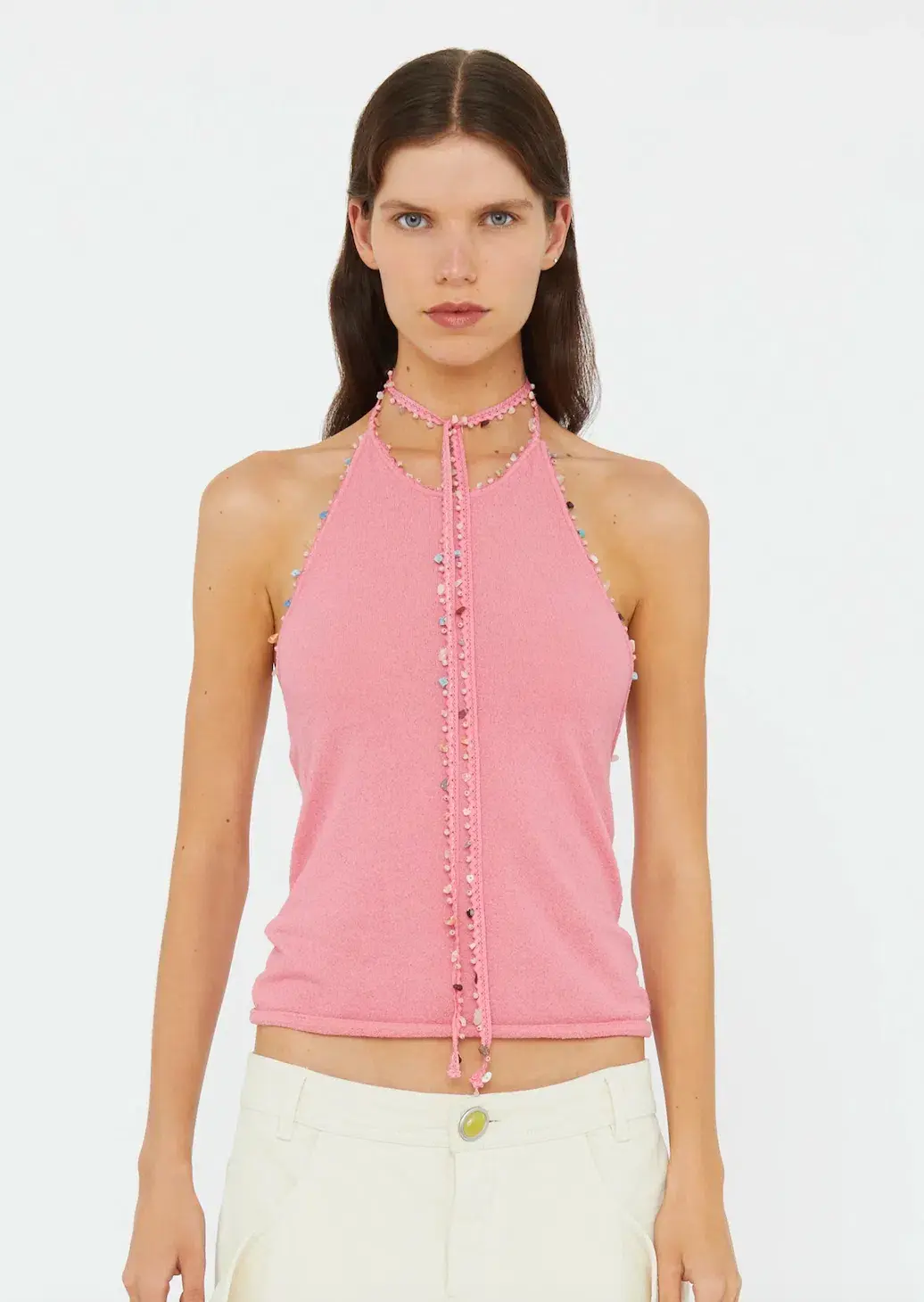 Beach Quartz Halter Tank | Christopher Esber for rent on The Volte - main image