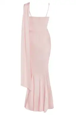 LEAU Celine Corset Drape Satin Maxi Gown Pink Size 10 for rent on The Volte - image 6