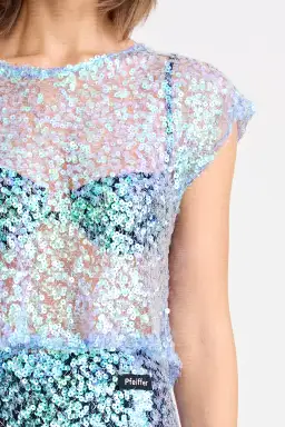 Pfeiffer Delphine Skirt in Aquamarine Sequin Size M / AU 10 for rent on The Volte - image 6