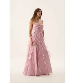 Aje Allairie Strapless Gown Chalk Pink Size 16 for rent on The Volte - image 3