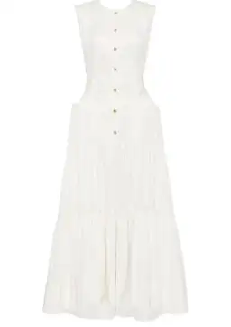Aje The Hushed Maxi Dress White Size 8 for rent on The Volte - image 3