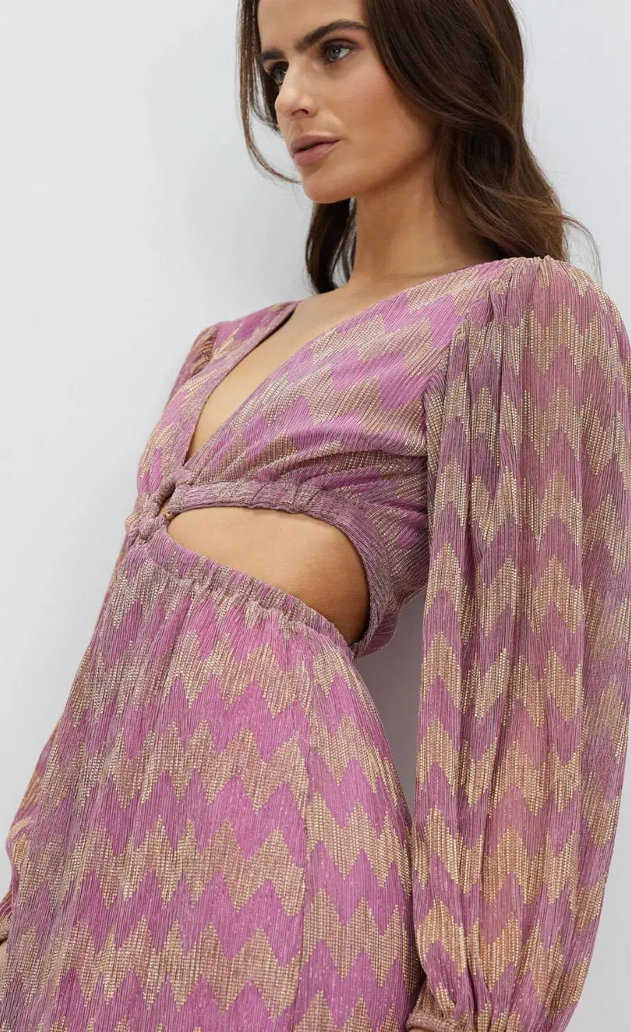 Ana Chevron Ring Front Maxi for rent on The Volte - main image