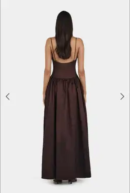 Hansen & Gretel Bellini Taffeta Gown Chocolate Size AU 8 for rent on The Volte - image 2