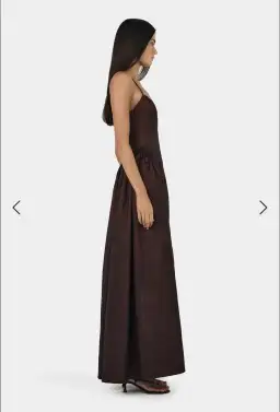 Hansen & Gretel Bellini Taffeta Gown Chocolate Size AU 8 for rent on The Volte - image 3