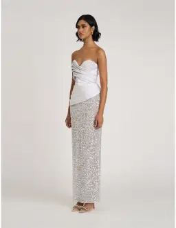 Eliya the Label Gia Maxi Gown Silver Size 8 for rent on The Volte - image 2