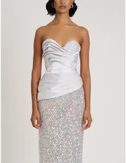 Eliya the Label Gia Maxi Gown Silver Size 8 for rent on The Volte - image 3