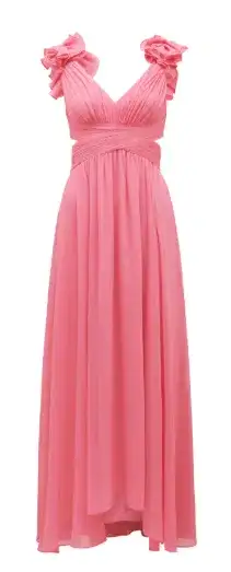 Forever New Selena Ruffle Shoulder Maxi in Pink Size 12 for rent on The Volte - image 4