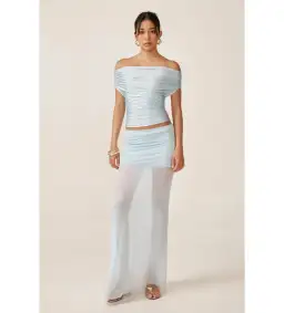 Ance Gria Grace Top & Skirt Set Sky Blue Size M AU 10 for rent on The Volte - image 1