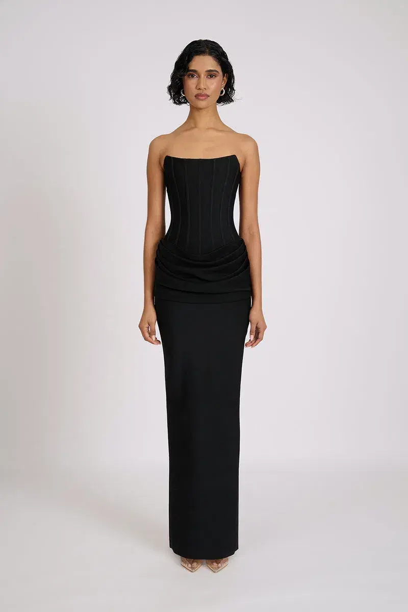 Eliya The Label Hilda Maxi Gown Black Size XS / AU 6 for rent on The Volte - main image