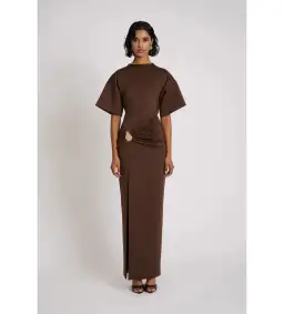 Eliya the Label Aldo Maxi Dress in Chocolate Size 14