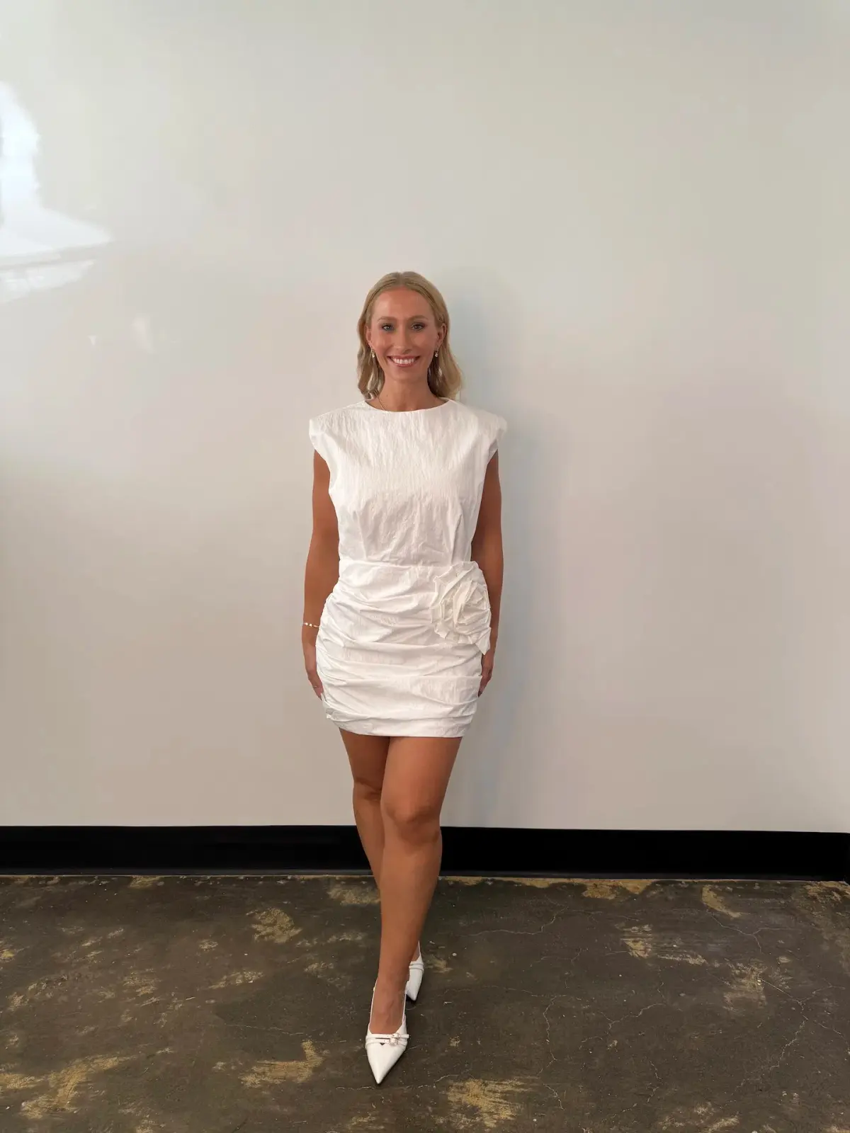 MOSSMAN WRAPPED IN YOU MINI DRESS / WHITE / SIZE 10 - Image 1