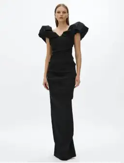 Rachel Gilbert Frey Gown Black 4/AU14 for rent on The Volte - image 4