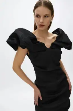 Rachel Gilbert Frey Gown Black 4/AU14 for rent on The Volte - image 6