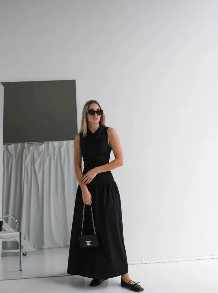 ANNA QUAN Isla Dress Noir Black 6 for rent on The Volte - main image