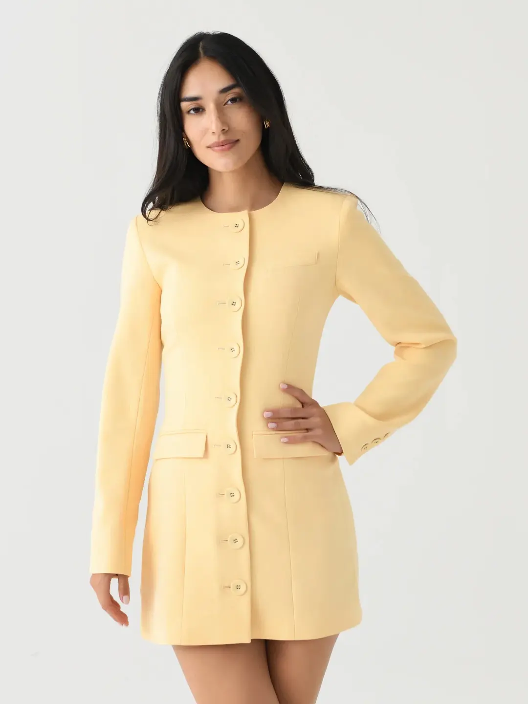 ANNA QUAN Eva Dress Butter Yellow 8 for rent on The Volte - main image