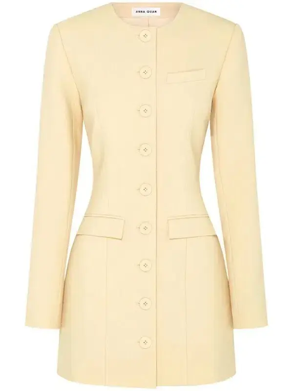 ANNA QUAN Eva Dress Butter Yellow 8 for rent on The Volte - main image