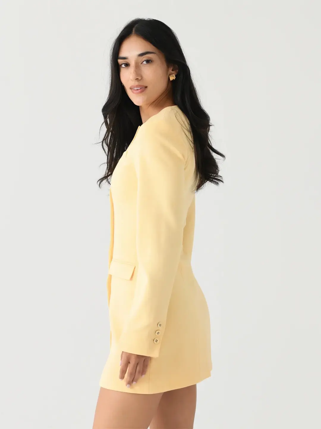 ANNA QUAN Eva Dress Butter Yellow 8 for rent on The Volte - main image