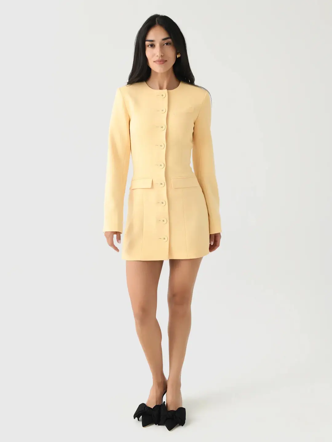 ANNA QUAN Eva Dress Butter Yellow 8 for rent on The Volte - main image