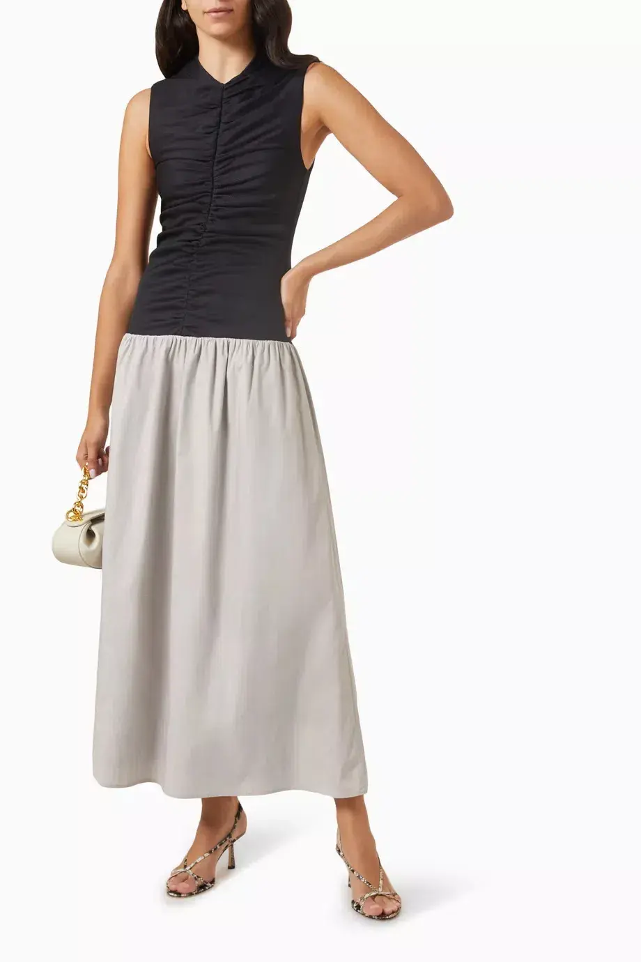 Anna Quan Isla Dress Grey Size 6 for rent on The Volte - main image