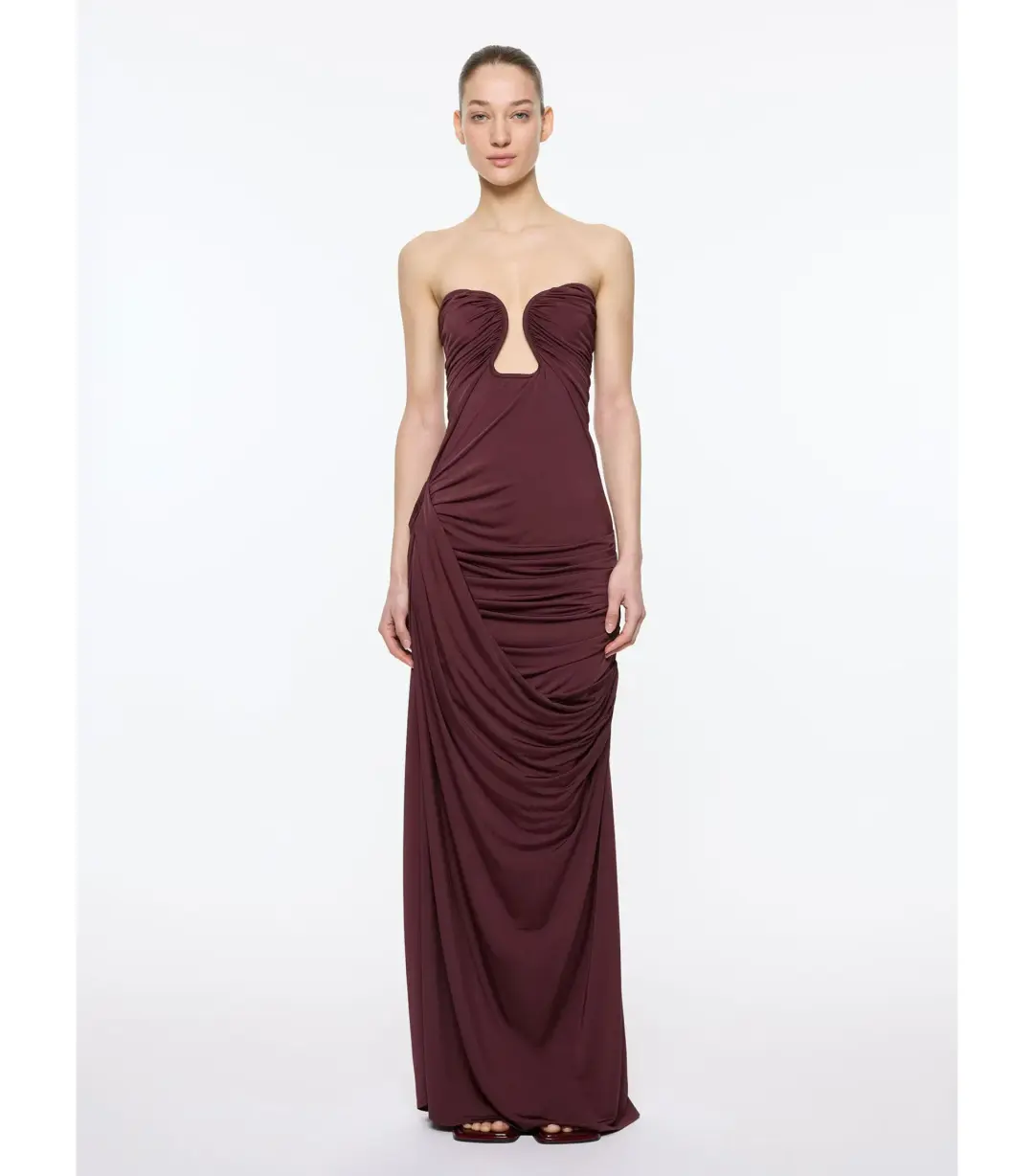 Paris Georgia Val Maxi Dress in Oxblood Size S / AU 8 for rent on The Volte - main image