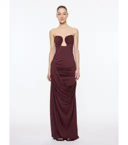 Paris Georgia Val Maxi Dress in Oxblood Size S / AU 8 for rent on The Volte - image 1
