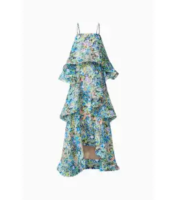 Elliatt Armani Tiered Maxi Dress in Blue Floral Size S / AU 8 for rent on The Volte - image 3