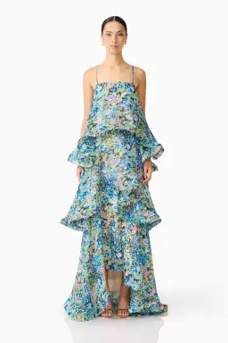 Elliatt Armani Tiered Maxi Dress Floral Size L / AU 12 for rent on The Volte - image 1