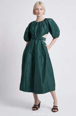Aje Mimosa Cutout Dress Emerald Size 8