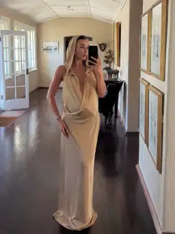 Common Hours Bees Knees Dress Gold Honey Metallic for rent on The Volte - image 8