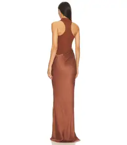 Camila Coelho Estrella Maxi Dress Nutshell Brown Size S / AU 8 for rent on The Volte - image 2