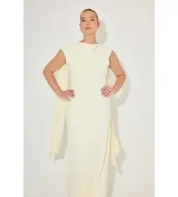 Odd Muse The Ultimate Muse Drape Back Maxi Dress Butter Cream Size 8 for rent on The Volte - image 2