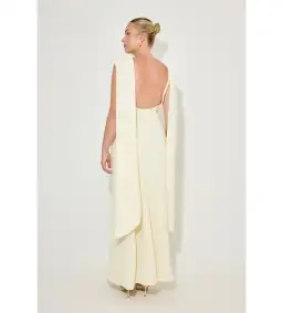 Odd Muse The Ultimate Muse Drape Back Maxi Dress Butter Cream Size 8 for rent on The Volte - image 4